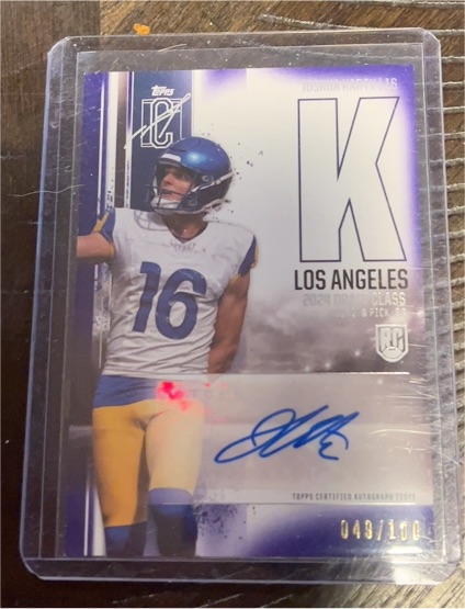 2024 Topps Signature Class #RCA-JK Joshua Karty Rookie Class Auto — front