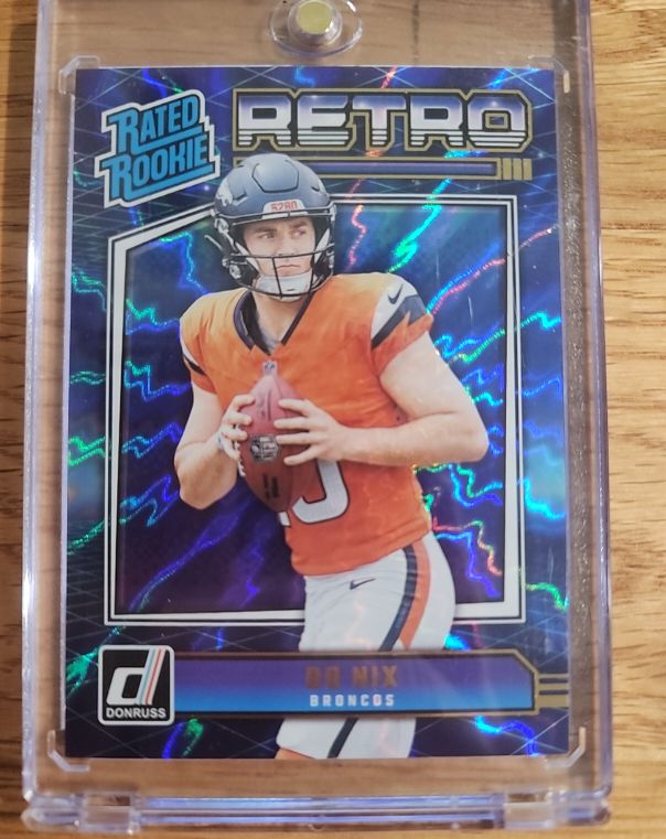 2024 Panini Donruss #19 Bo Nix Retro Rated Rookie — front