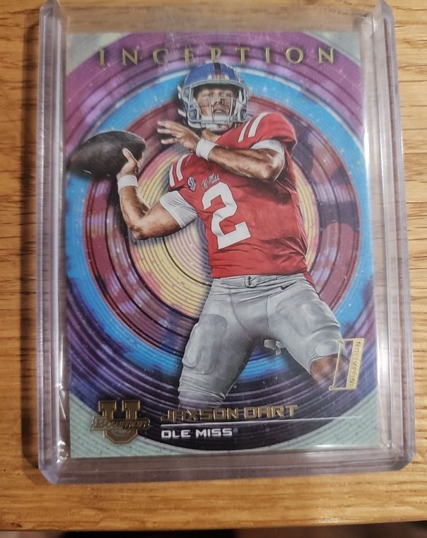 2022 Bowman Inception University #89 Jaxson Dart Ole Miss — front