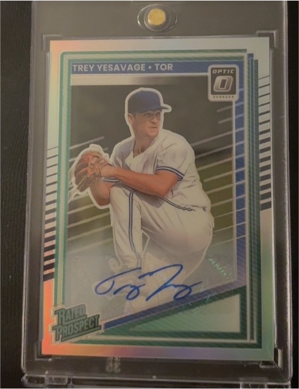 2025 Panini Donruss Optic #163 Trey Yesavage Rated Prospect Auto — front