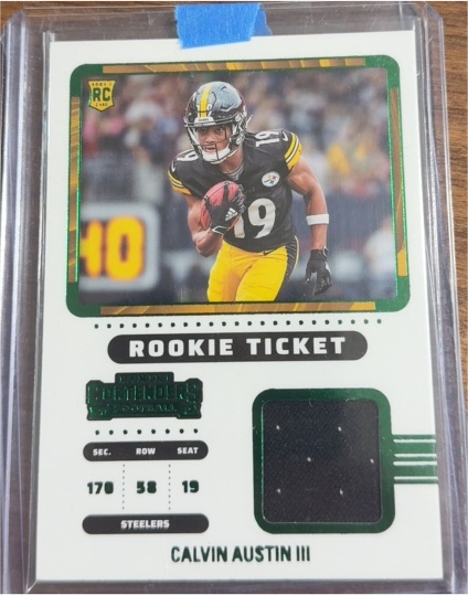 2022 Panini Contenders Rookie Ticket #RTS-CA3 Calvin Austin III — front