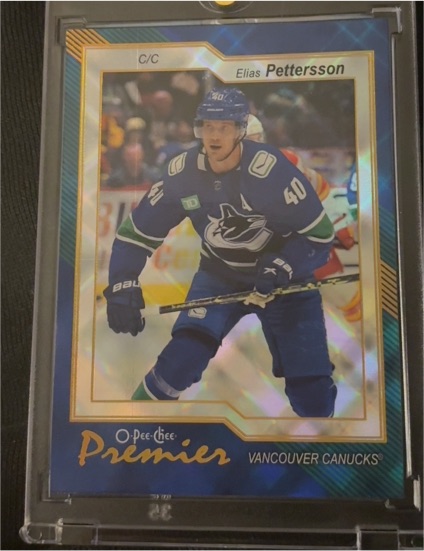 2023-24 O-Pee-Chee Premier #P-40 Elias Pettersson — front