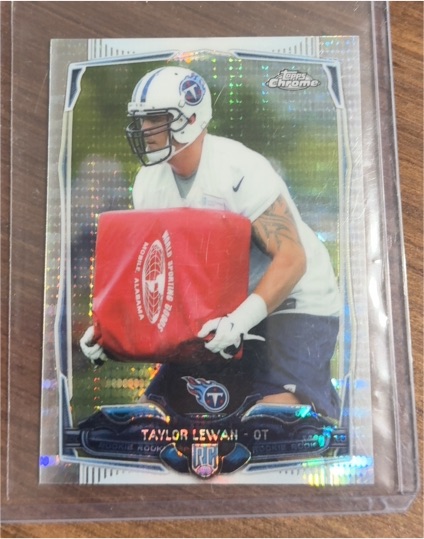 2014 Topps Chrome Mini #180 Taylor Lewan Rookie RC — front