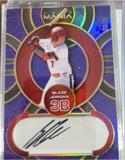 2023 Wild Card Auto Mania Circles Purple Blaze Jordan #AM-C20 — front