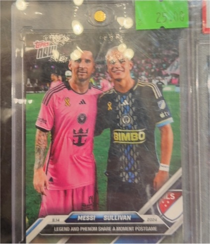 2024 Topps Now MLS #129 Lionel Messi & Cavan Sullivan — front