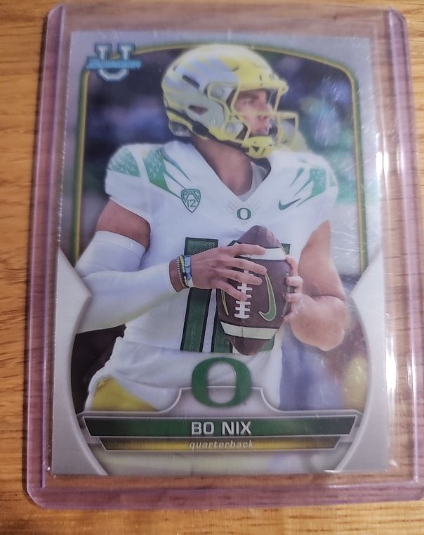 2022 Bowman University Chrome #61 Bo Nix — front