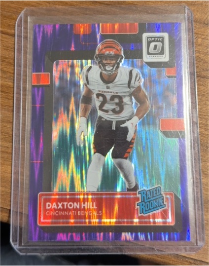 2022 Donruss Optic #257 Daxton Hill Purple Shock — front