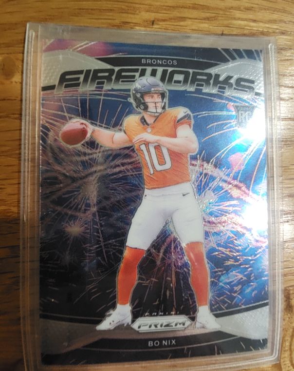 2024 Panini Prizm #23 Bo Nix Fireworks — front