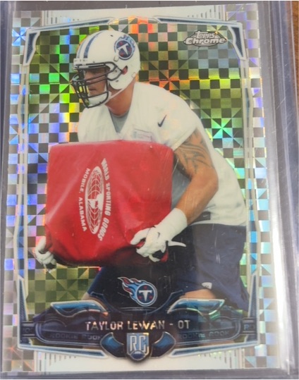 2014 Topps Chrome #180 Taylor Lewan Rookie — front
