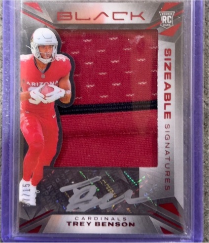 2024 Panini Black Sizeable Signatures #Trey Benson — front