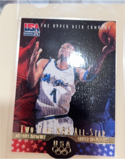 1996 Upper Deck #3 Anfernee Hardaway Orlando Magic Team USA Basketball Card — front