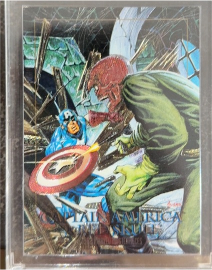 1992 Marvel Masterpieces #5-D Captain America vs Red Skull — front