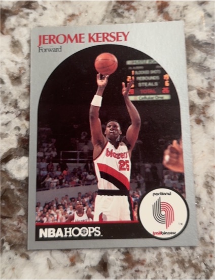 1990 NBA Hoops #247 Jerome Kersey — front