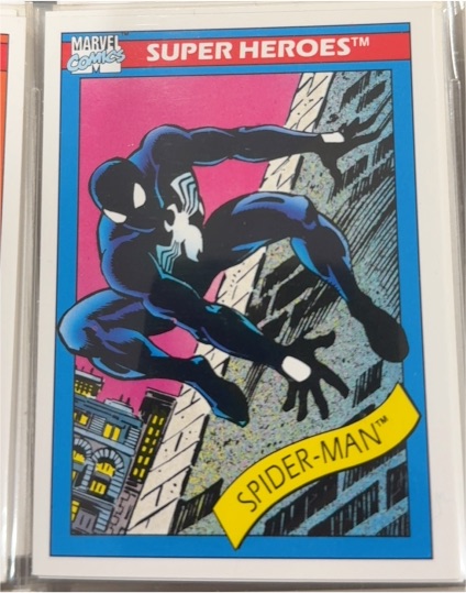 1990 Impel Marvel Universe Series 1 #2 Spider-Man Black Suit — front