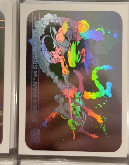 1990 Impel Marvel Universe #MH5 Spider-Man vs Green Goblin Hologram — front