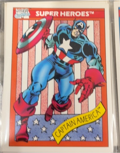 1990 Impel Marvel Universe #1 Captain America — front