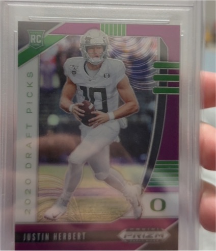 2020 Panini Prizm Draft Picks #102 Justin Herbert — front