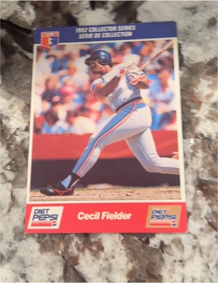 1992 Diet Pepsi #13 Cecil Fielder — front