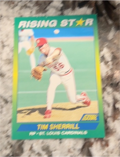 1992 Score 100 Rising Stars #90 Tim Sherrill — front