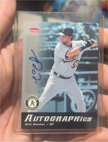 2006 Fleer Autographics #FL-NS Nick Swisher — front