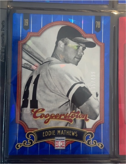 2012 Panini Cooperstown #99 Eddie Mathews Milwaukee Braves — front