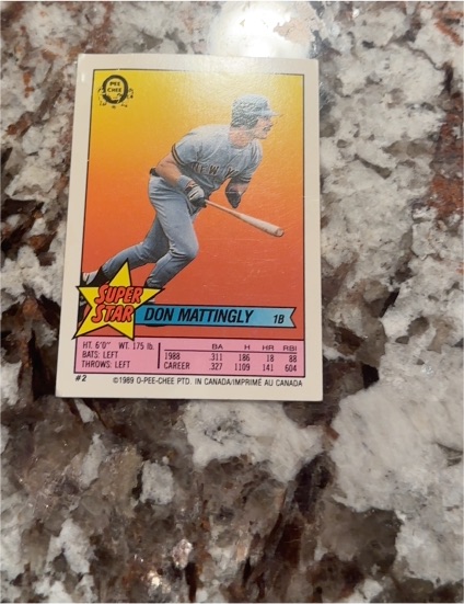 1989 O-Pee-Chee Super Star Sticker #2 Don Mattingly — front