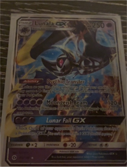 Pokémon TCG Sun & Moon Base Set #66 Lunala GX — front