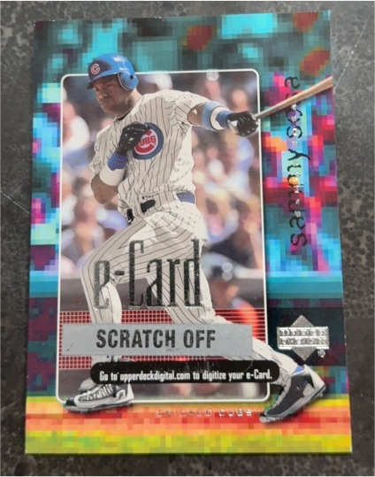 2001 Upper Deck e-Card #E9 Sammy Sosa — front