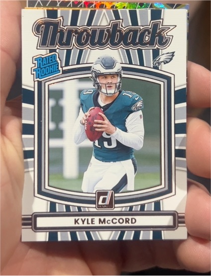 2025 Panini Donruss #10 Kyle McCord Rated Rookie Throwback — front