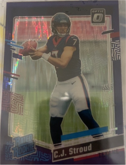 2023 Donruss Optic #244 C.J. Stroud Purple Shock — front