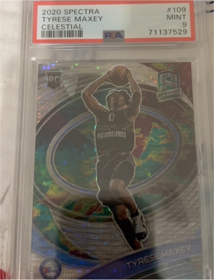 2020 Panini Spectra #109 Tyrese Maxey Celestial — front