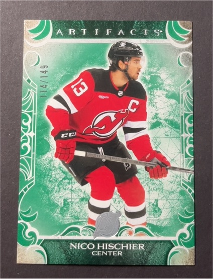 2024-25 Upper Deck Artifacts Emerald #77 Nico Hischier — front