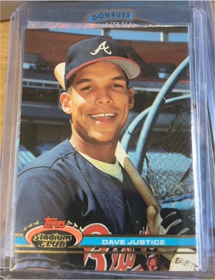 1991 Topps Stadium Club #26 Dave Justice — front