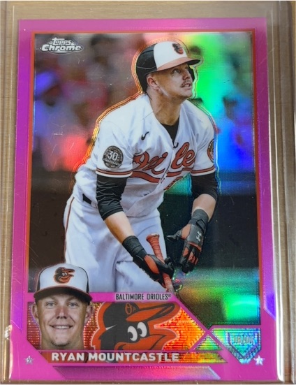 2023 Topps Chrome #149 Ryan Mountcastle Pink Refractor Baltimore Orioles — front