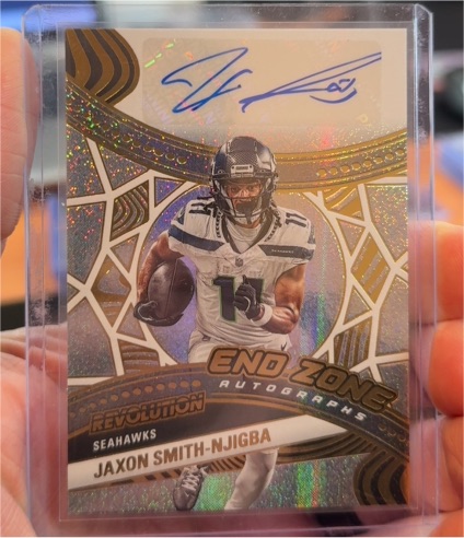 2025 Panini Revolution End Zone Autographs #EZA-JSN Jaxon Smith-Njigba — front