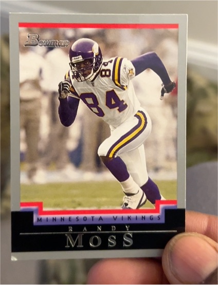 2004 Bowman #8 Randy Moss — front