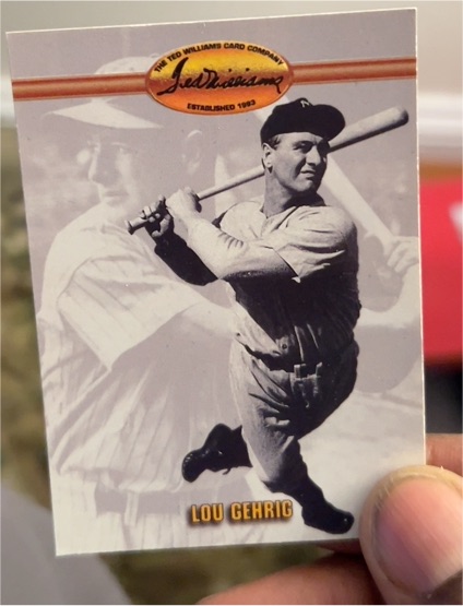1993 Ted Williams Card Company #63 Lou Gehrig — front