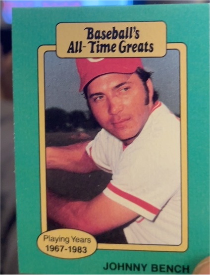 1987 Hygrade Baseball's All-Time Greats #NNO Johnny Bench — front