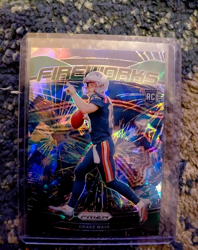 2024 Panini Prizm Fireworks #22 Drake Maye — front