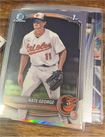 2025 Bowman Chrome #BCP-184 Nate George — front