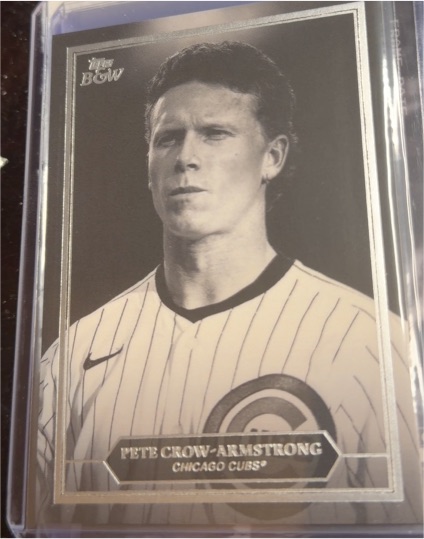 1953 Bowman Black & White #25 Pete Crow-Armstrong — front