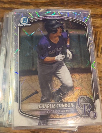 2025 Bowman Chrome #BCP-75 Charlie Condon — front