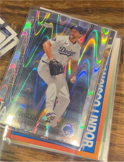 2025 Topps Chrome #88 Clayton Kershaw Raywave Refractor — front