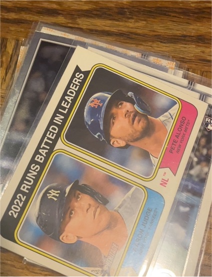 2023 Topps Heritage #203 Aaron Judge/Pete Alonso — front