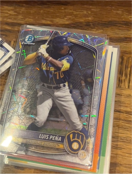 2025 Bowman Chrome #BCP-38 Luis Peña — front