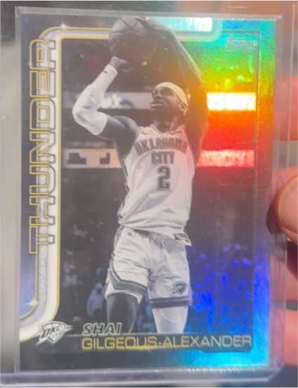 2025-26 Topps #115 Shai Gilgeous-Alexander Blackout — front