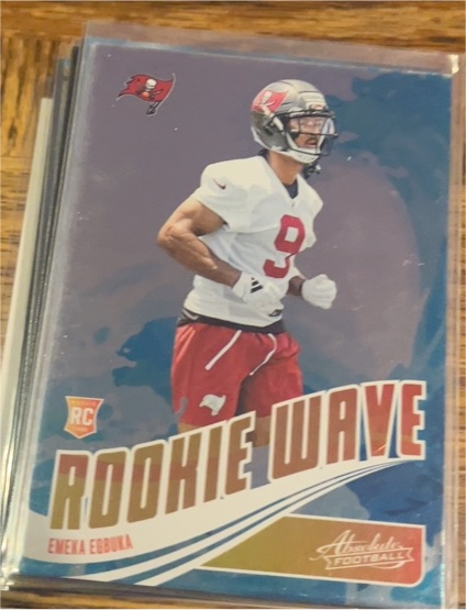 2025 Panini Absolute #RW-EEA Emeka Egbuka Rookie Wave — front