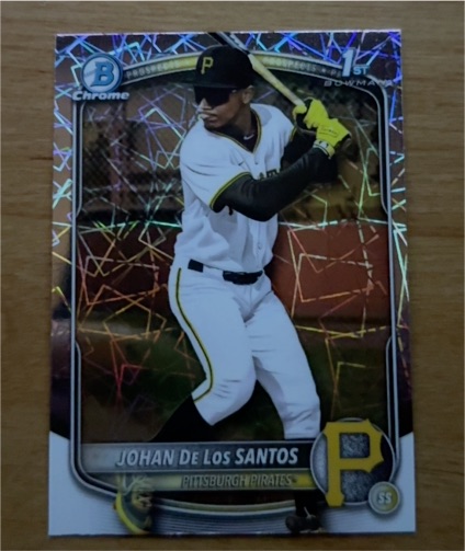 2025 Bowman Chrome #BCP-163 Johan De Los Santos — front