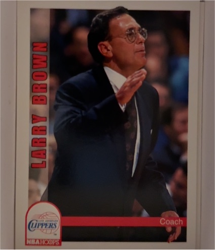 1992-93 NBA Hoops #250 Larry Brown — front