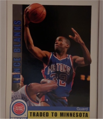 1992-93 Hoops #380 Lance Blanks — front